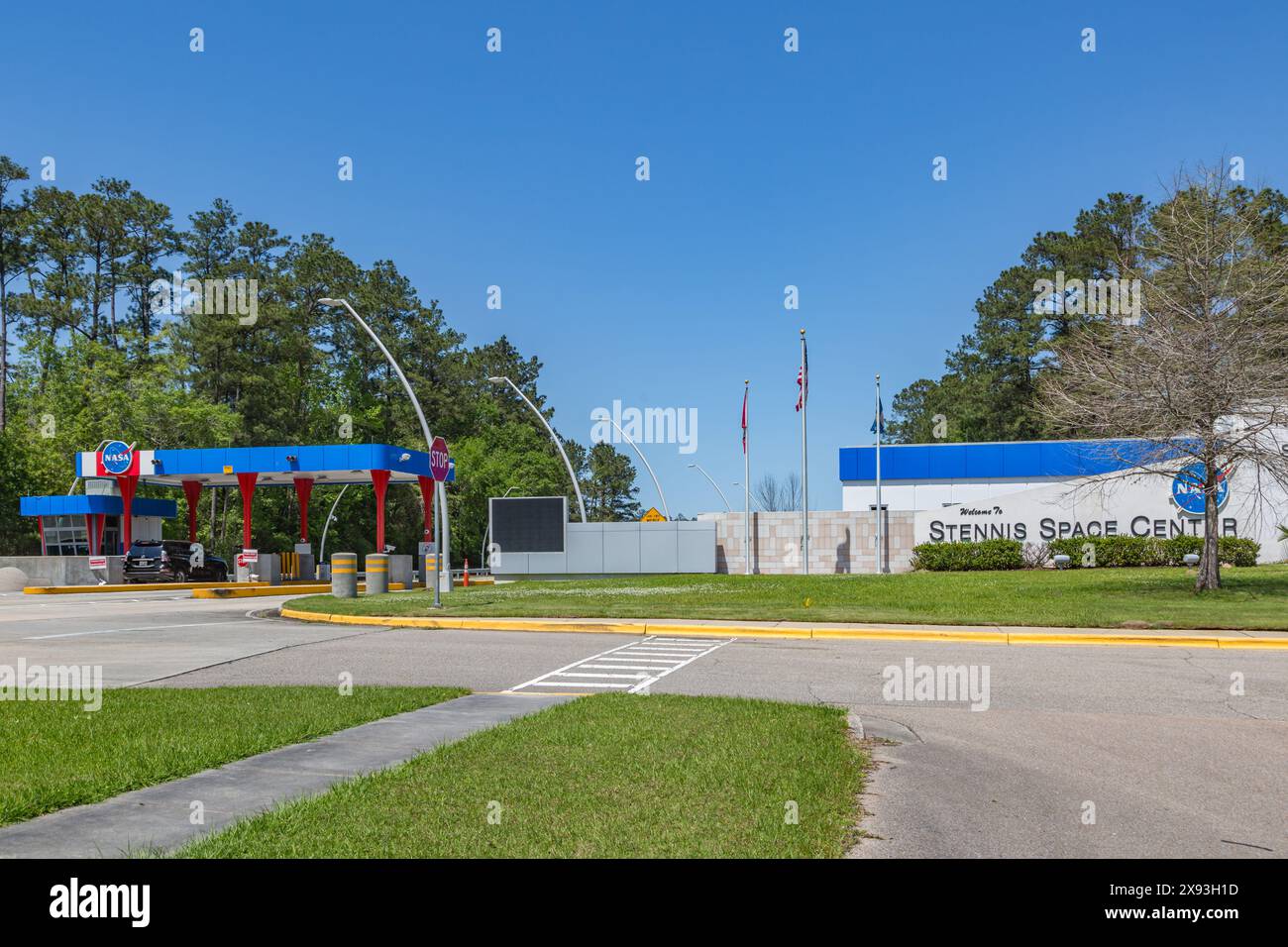 Edificio amministrativo per la National Aeronautics and Space Administration (NASA) nello Stennis Space Center vicino a Bay St Louis, Mississippi Foto Stock
