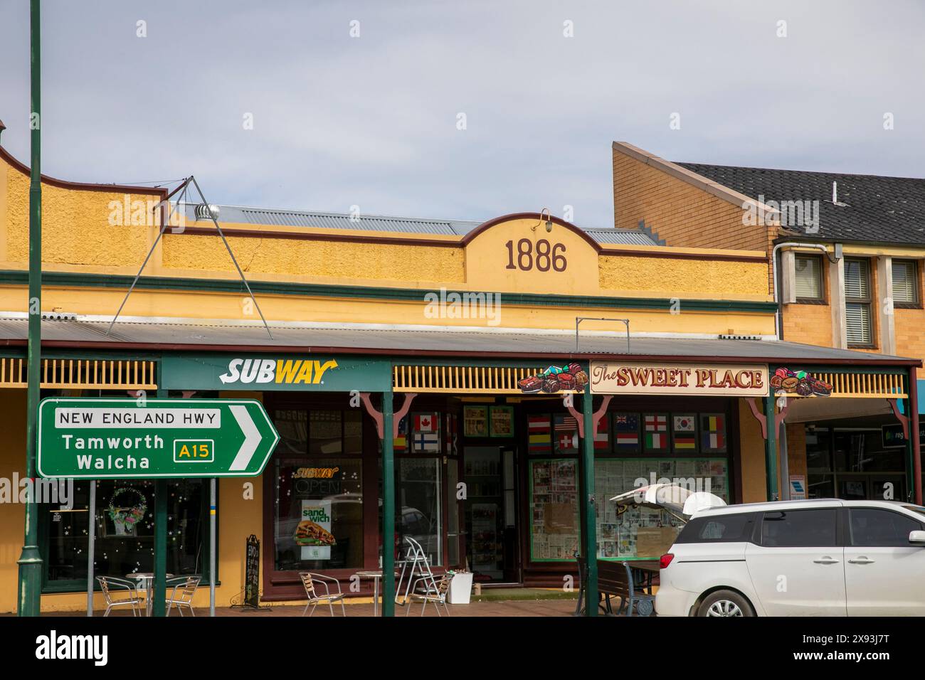 Uralla, cittadina situata nelle pianure settentrionali del nuovo Galles del Sud, con il suo tour a piedi degli edifici storici, NSW, Australia Foto Stock