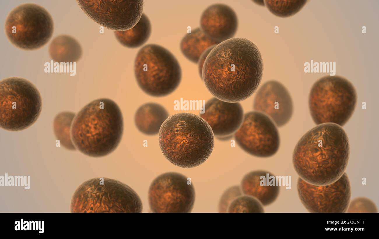 Tema della domenica di Pasqua con uova d'oro Foto Stock