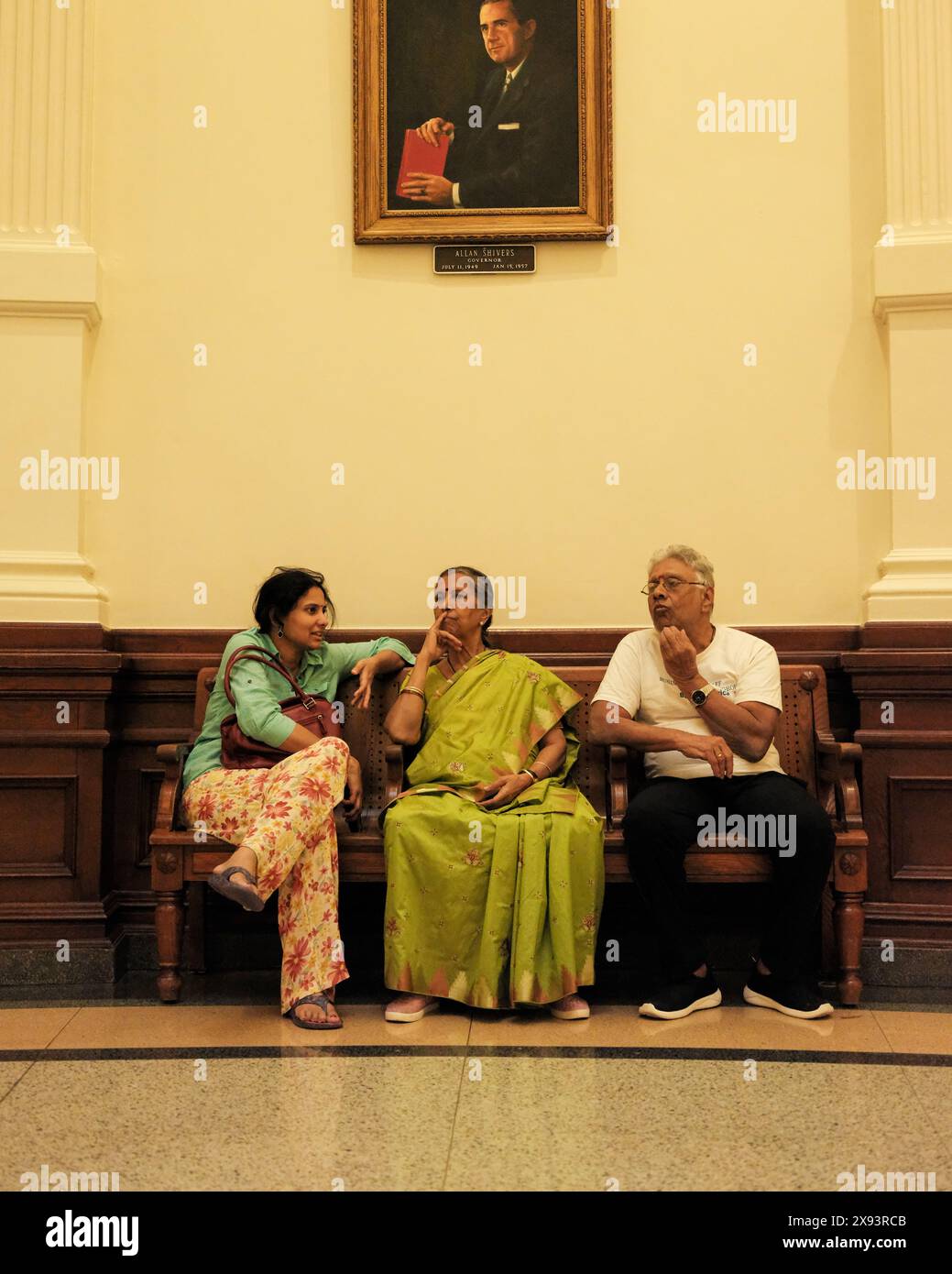 I visitatori del Campidoglio del Texas sono il campidoglio e sede del governo dello stato americano del Texas. Foto Stock