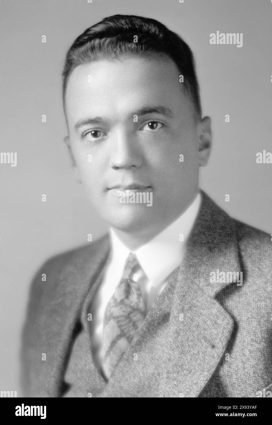 J. Edgar Hoover (1895-1972), direttore finale del Bureau of Investigation (BOI) e primo direttore del Federal Bureau of Investigation (FBI). Foto Stock