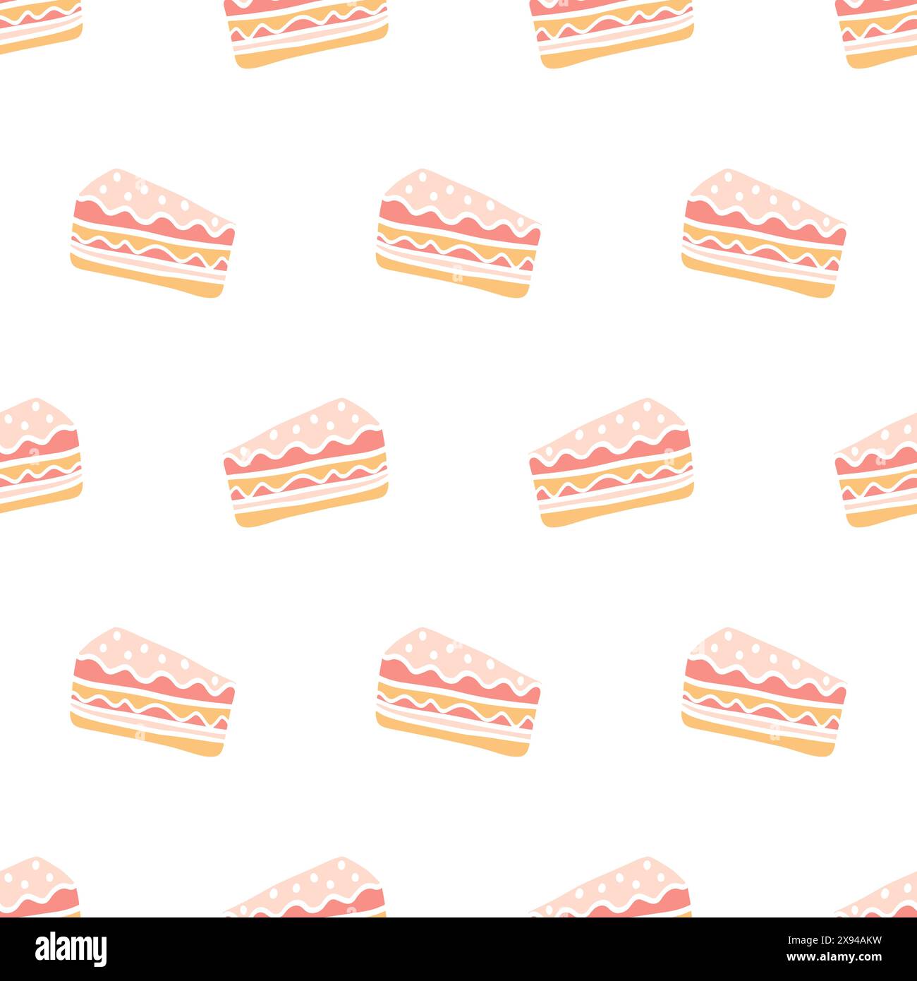 Torte, pasticceria dolce Pies senza cuciture Illustrazione Vettoriale