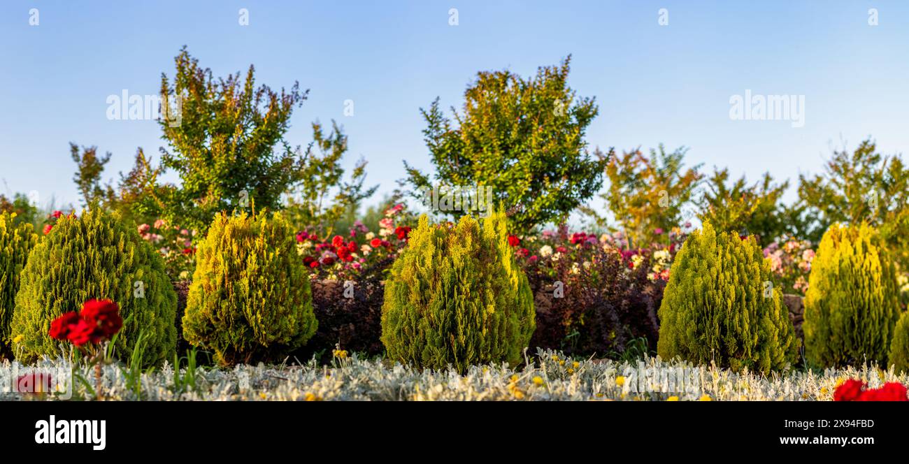 Golha Garden, un giardino botanico a Shiraz, Iran. Foto Stock