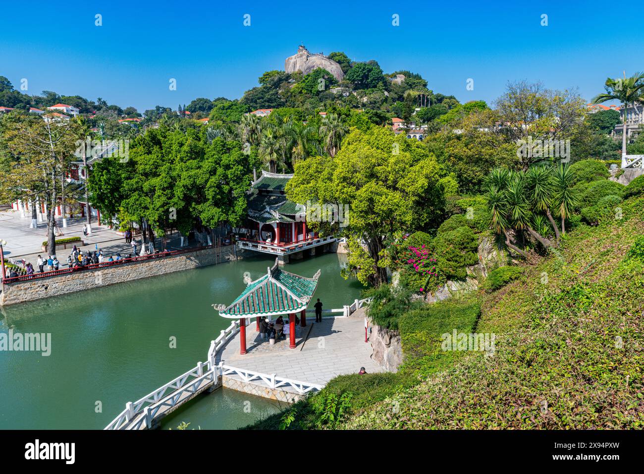 Giardino di Shuzhuang, insediamento internazionale di Kulangsu, sito patrimonio dell'umanità dell'UNESCO, Xiamen, Fujian, Cina, Asia Foto Stock