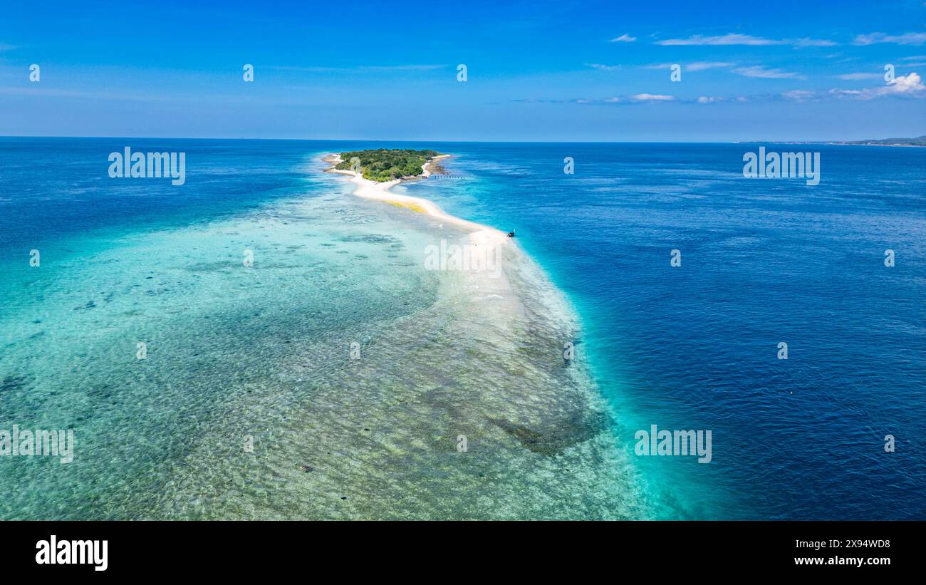 Antenna dell'isola di Little Santa Cruz, Zamboanga, Mindanao, Filippine, Sud-est asiatico, Asia Foto Stock