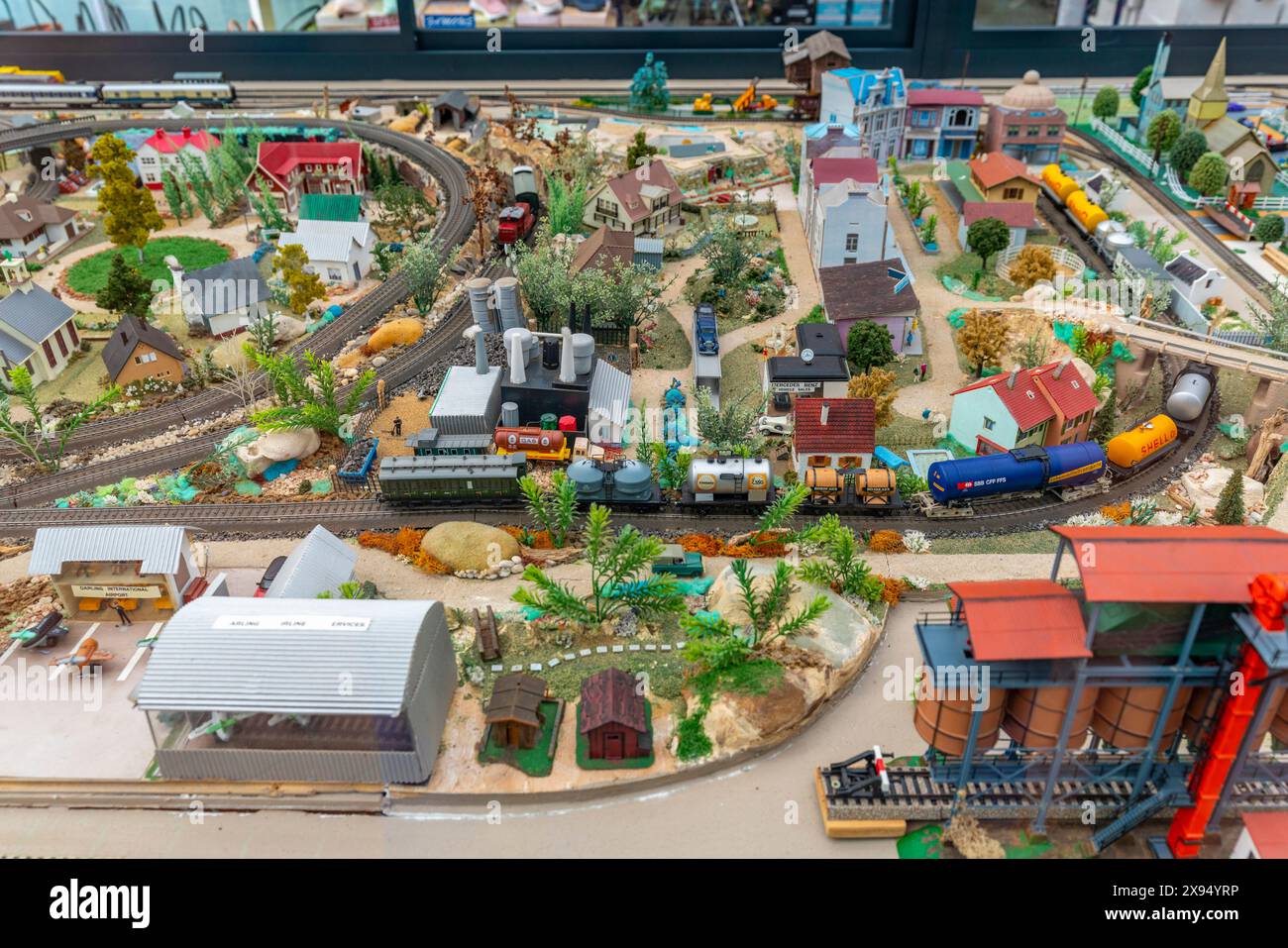 Vista della mostra di modelli di Knysna presso il lungomare di Knysna, Knysna, Provincia del Capo Occidentale, Sudafrica, Africa Foto Stock