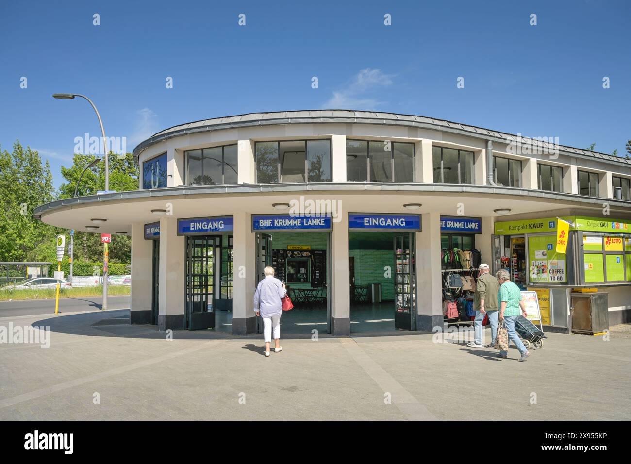 Stazione della metropolitana Krumme Lanke, Zehlendorf, quartiere Steglitz-Zehlendorf, Berlino, Germania, U-Bahnhof Krumme Lanke, Zehlendorf, Bezirk Steglitz-Zehlendorf Foto Stock