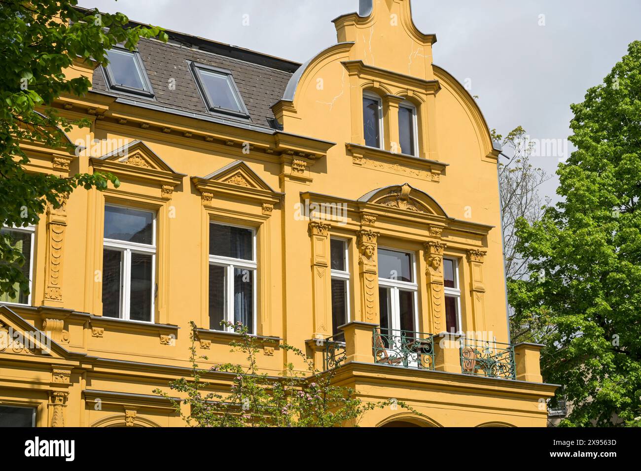 Vecchio edificio, Berlepschstraße, Zehlendorf, quartiere Steglitz-Zehlendorf, Berlino, Germania, Altbau, Berlepschstraße, Zehlendorf, Bezirk Steglitz-Zehlend Foto Stock