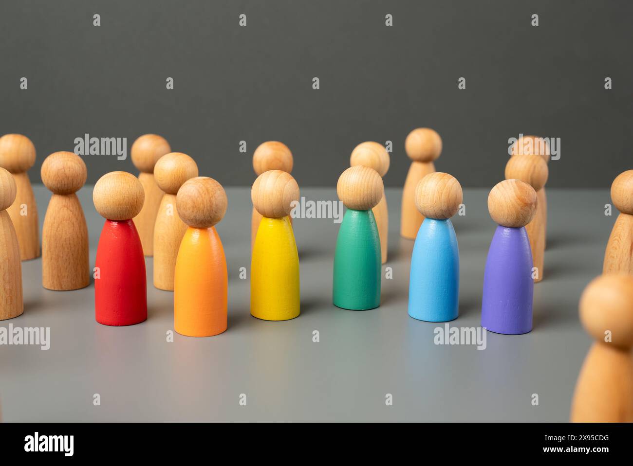 Comunità LGBT+ nella società. Tolleranza e accettazione. Tutela dei diritti e delle libertà, rispetto della scelta umana e della privacy. Foto Stock