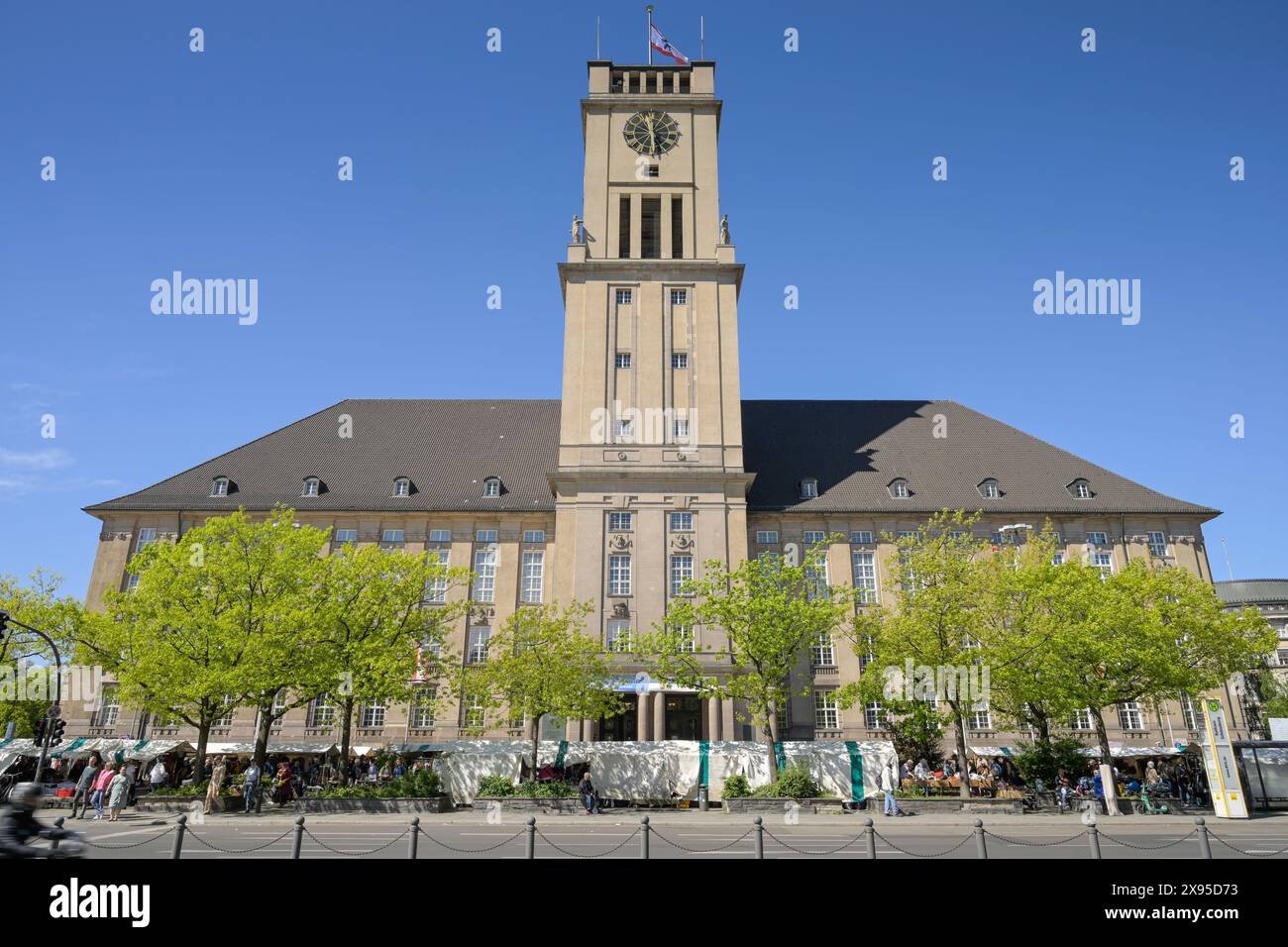 Municipio di Schöneberg, John-F.-Kennedy-Platz, Schöneberg, Berlino, Germania, Rathaus Schöneberg, John-F.-Kennedy-Platz, Schöneberg, Berlino, Deutschland Foto Stock