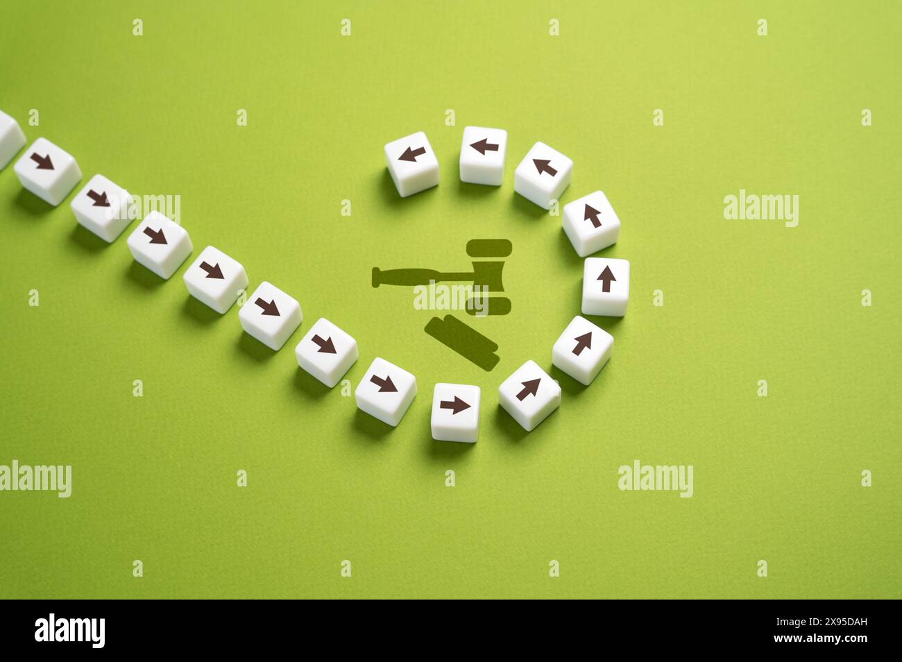 Faccia un verdetto della corte. Creare un precedente negli ordinamenti giudiziari e giuridici. Aprire l'opportunità di considerare con successo altri cou simili Foto Stock