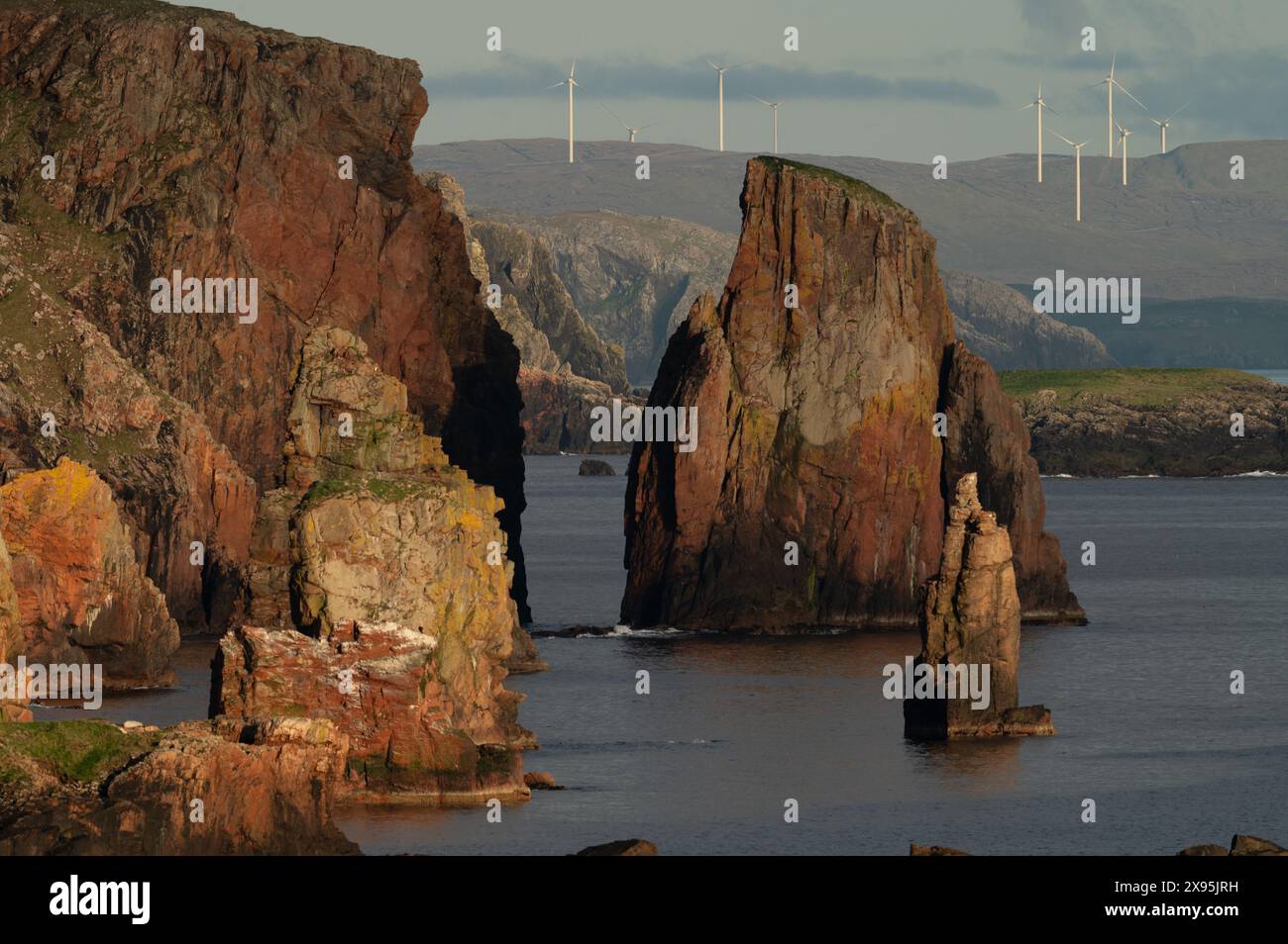 Costa di Ness di Hillswick nelle Shetland Foto Stock