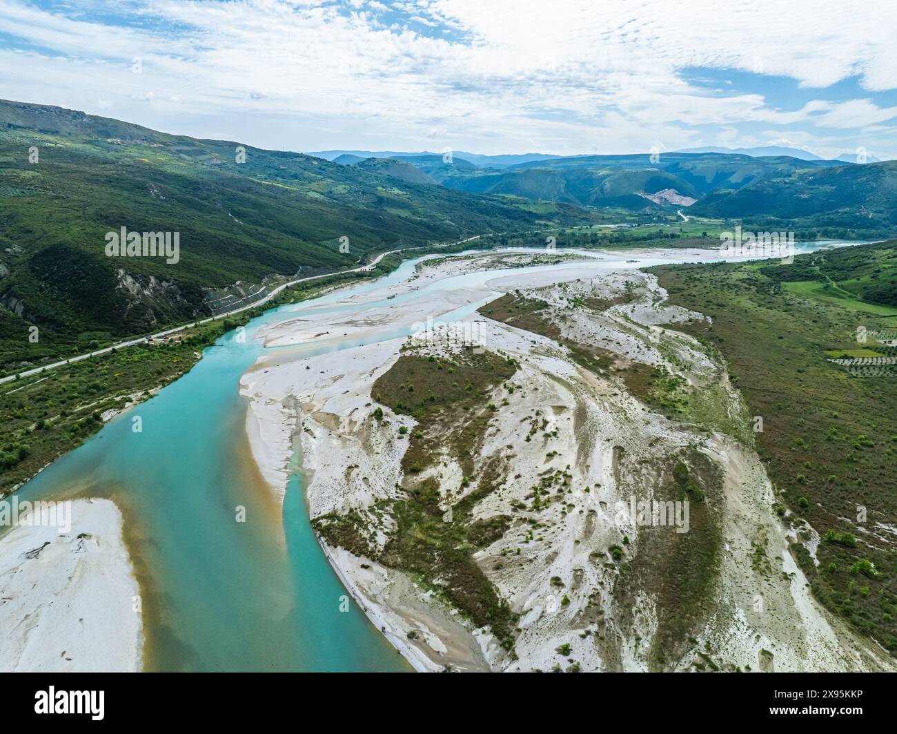Parco nazionale del fiume Vjosa, Wild River, Albania, Europa Foto Stock