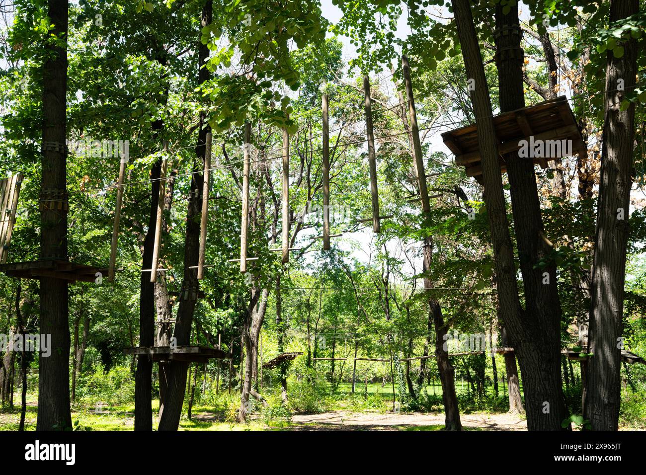 Bucarest, Romania. 24 maggio 2024. Parco giochi nel Parco Re Michele i della Romania nel centro della città Foto Stock