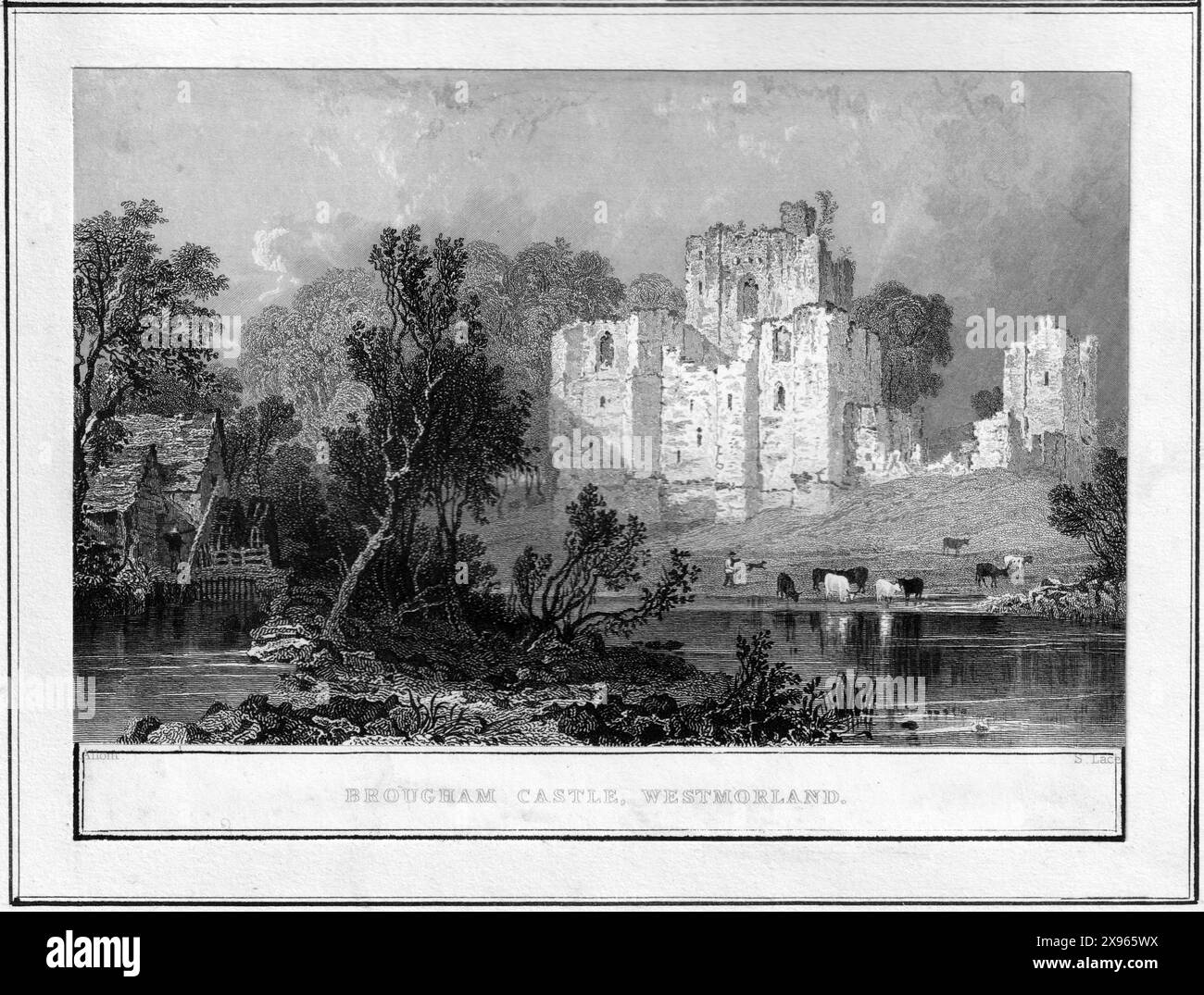 Samuel Lacey (1787-1859) dopo Thomas Allom (1804-72) - Brougham Castle, Westmoreland, 1833 Foto Stock