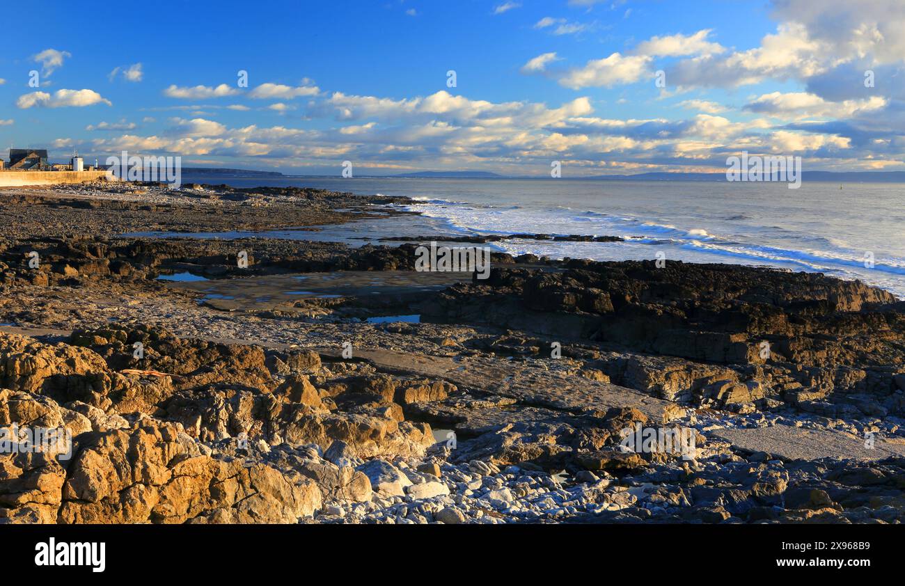Porthcawl, tardo pomeriggio invernale, Mid Glamorgan, Galles del Sud, Regno Unito, Europa Foto Stock