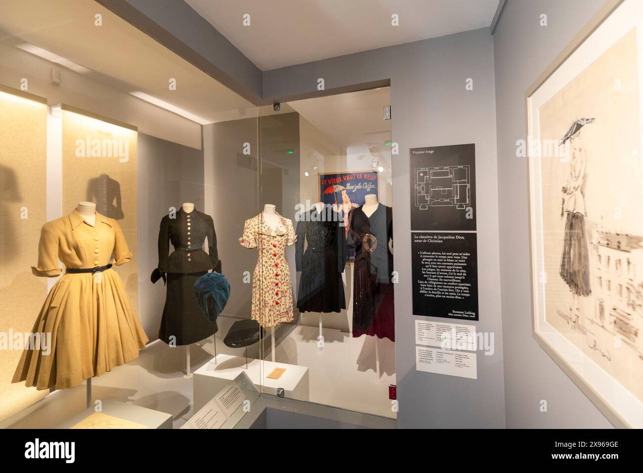 Christian Dior Museum, Granville, Normandia, Francia, Europa nord-occidentale Foto Stock