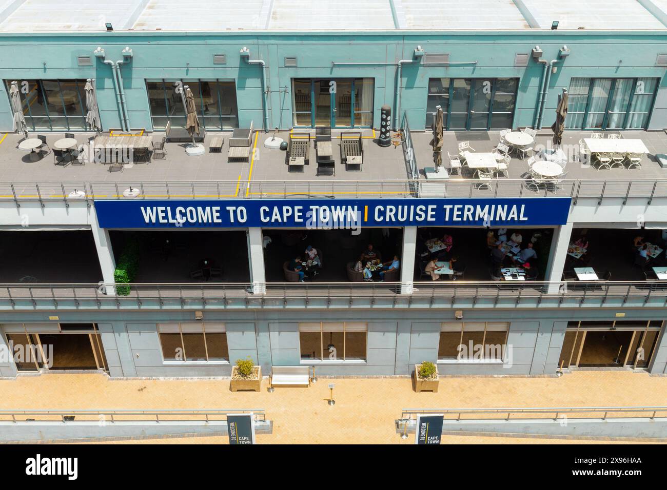 Ingresso principale del terminal delle navi da crociera di città del Capo Foto Stock