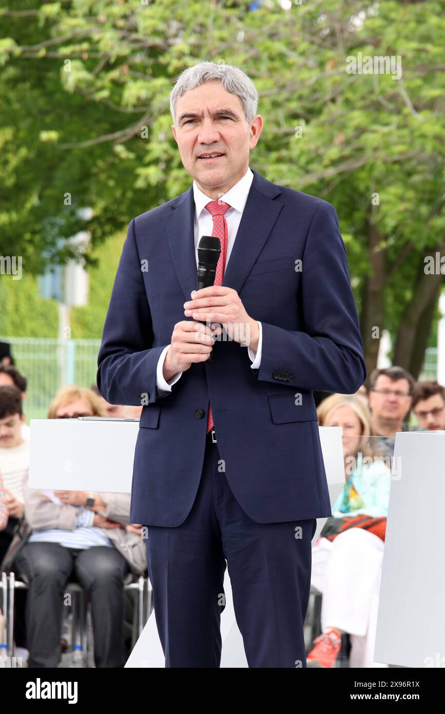 Il Prof. Dr. Stephan Harbarth, Presidente della Corte costituzionale federale, partecipa al Festival della democrazia (Demokratiefest), Dialogforum, 29.5,24, Foto Stock