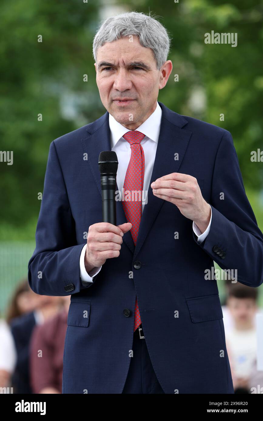Il Prof. Dr. Stephan Harbarth, Presidente della Corte costituzionale federale, partecipa al Festival della democrazia (Demokratiefest), Dialogforum, 29.5,24, Foto Stock