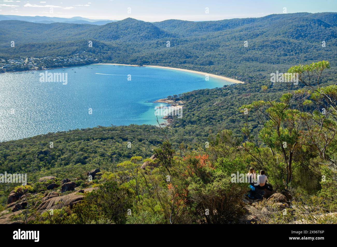 Australia, Tasmania, East Coast, Coles Bay, Freycinet National Park, monte Amos Foto Stock