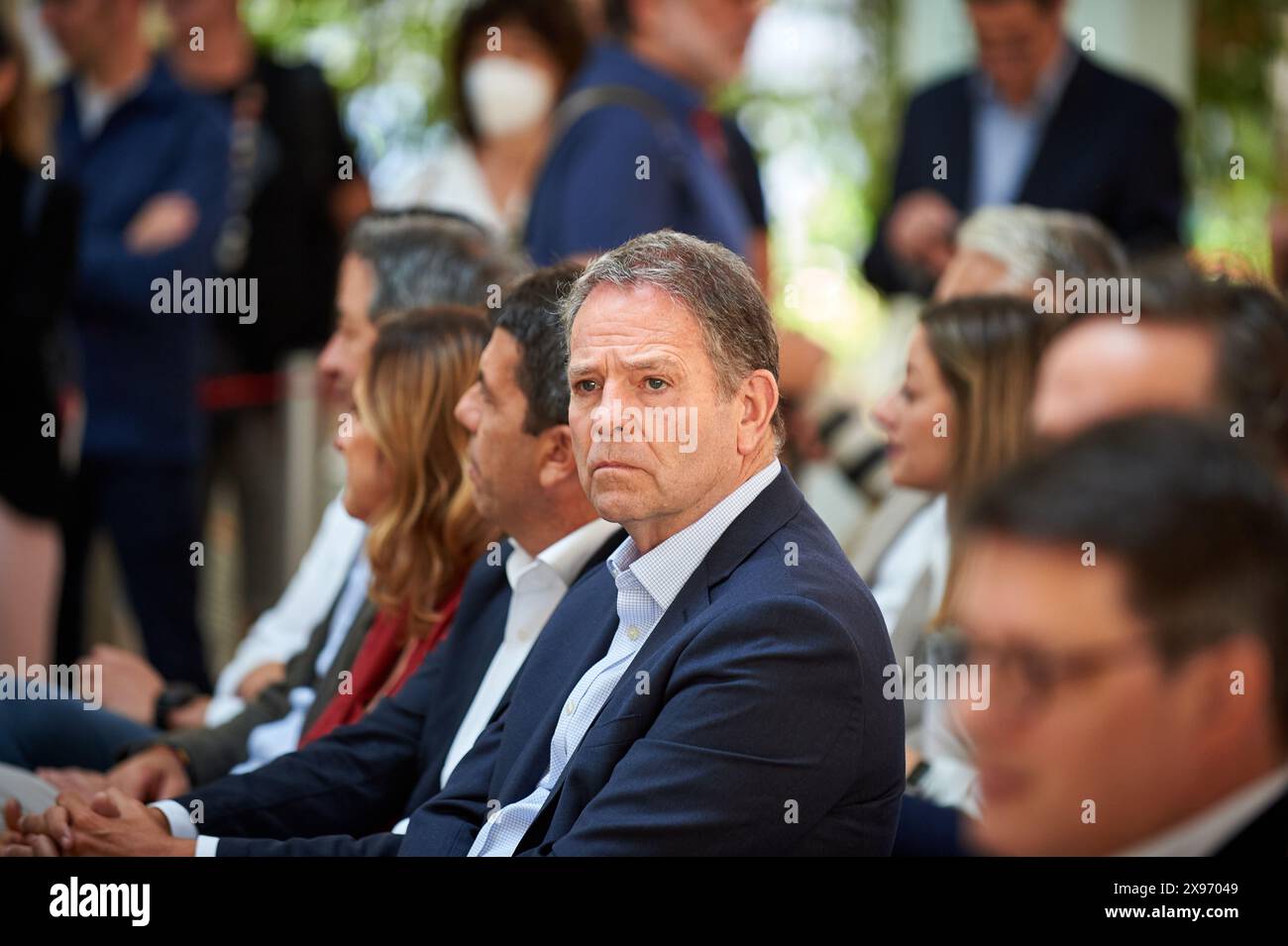 Kelly Fairweather CEO della International Tennis Federation - ITF in azione durante la presentazione ufficiale della fase a gironi a Valencia il 29 maggio Foto Stock