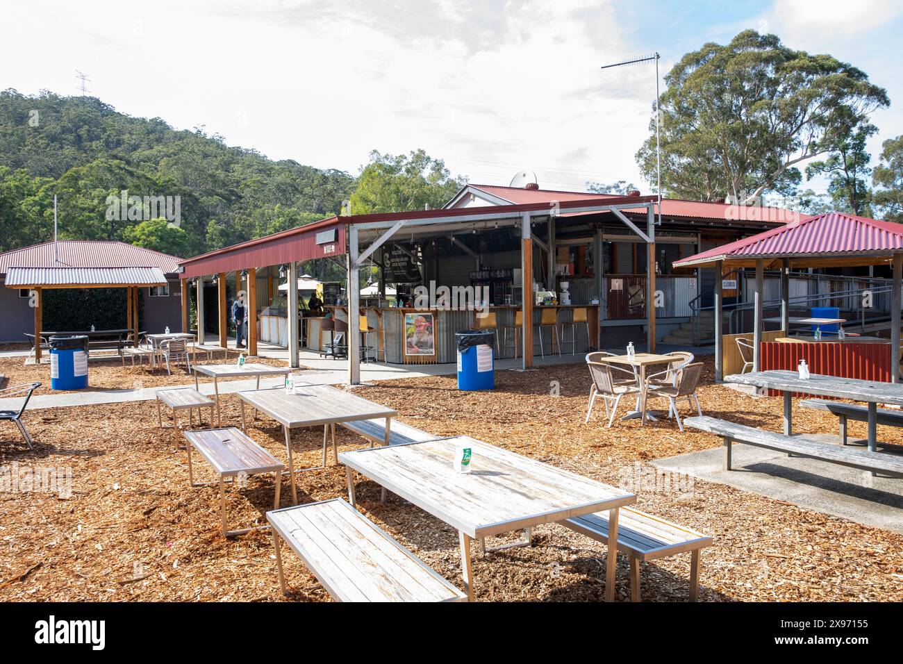 Australian Rural Cafe, il Grey Gum International Cafe in Putty Road nel villaggio di Putty, New South Wales, Australia Foto Stock