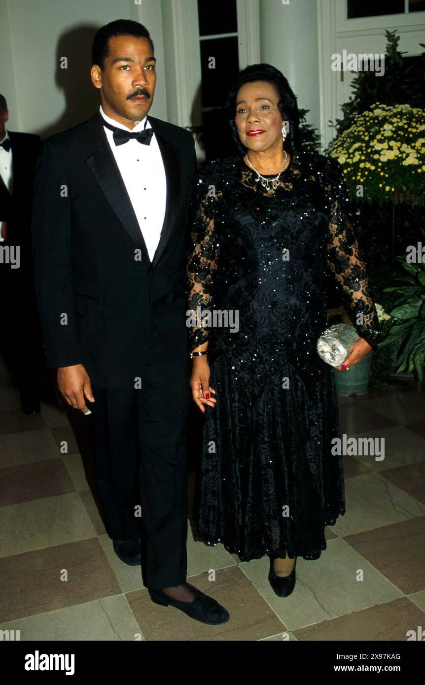 L9598JKEL. SD10/04/94..CENA DI STATO..CORETTA SCOTT KING DEXTER KING. JAMES M. KELLY/(Credit Image: © James M. Kelly/ZUMA Wire) SOLO PER USO EDITORIALE! Non per USO commerciale! Foto Stock