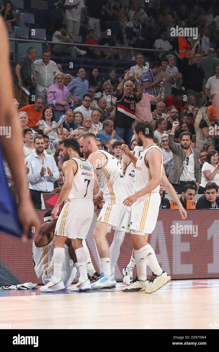 Madrid, Spagna. 29 maggio 2024. Liga Endesa ACB, play-off, semifinali, partita 1: Real Madrid vs FC Barcelona al WiZink Center di Madrid. 29 maggio 2024 900/Cordon Press Credit: CORDON PRESS/Alamy Live News Foto Stock