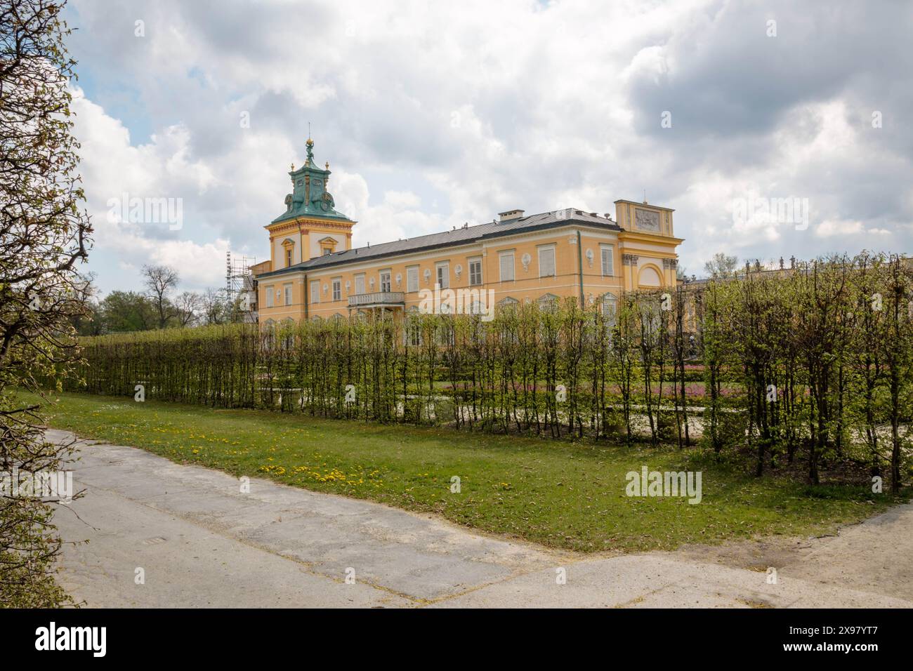 Vista dal Palazzo Wilanów nella città di Varsavia, Polonia Foto Stock