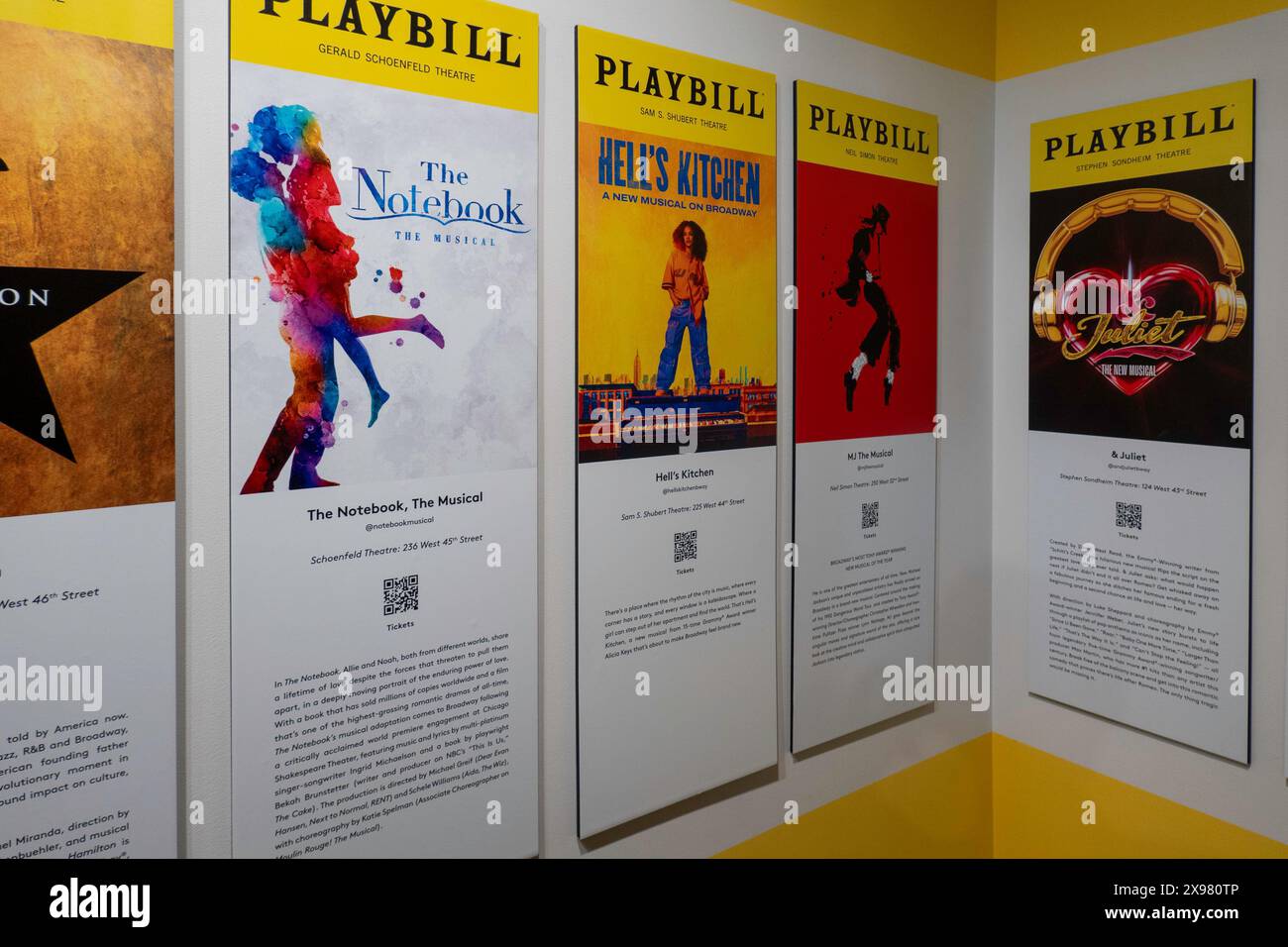 Il Museum of Broadway si trova nel quartiere dei teatri vicino a Times Square, 2024, New York City, Stati Uniti Foto Stock