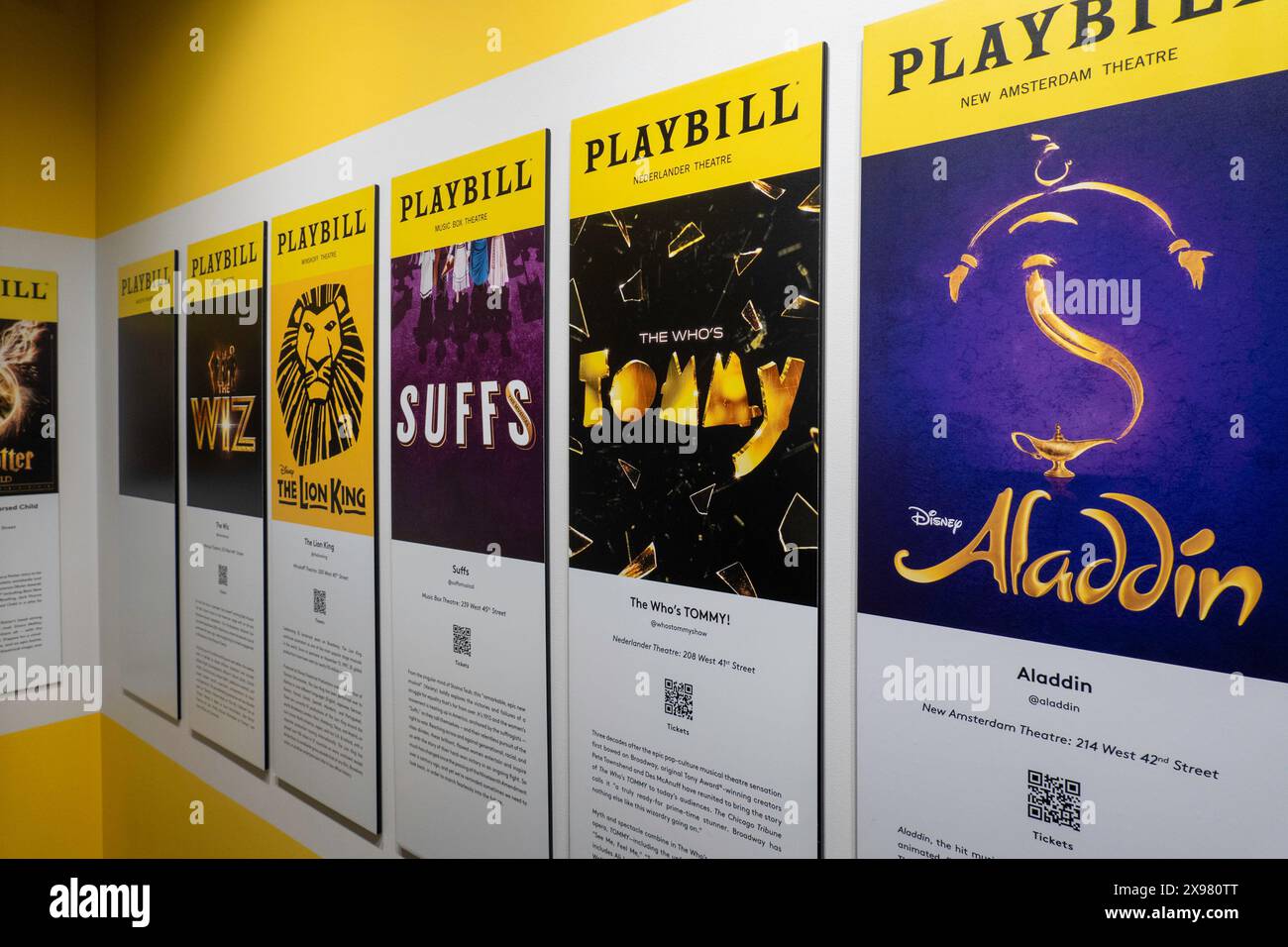 Il Museum of Broadway si trova nel quartiere dei teatri vicino a Times Square, 2024, New York City, Stati Uniti Foto Stock