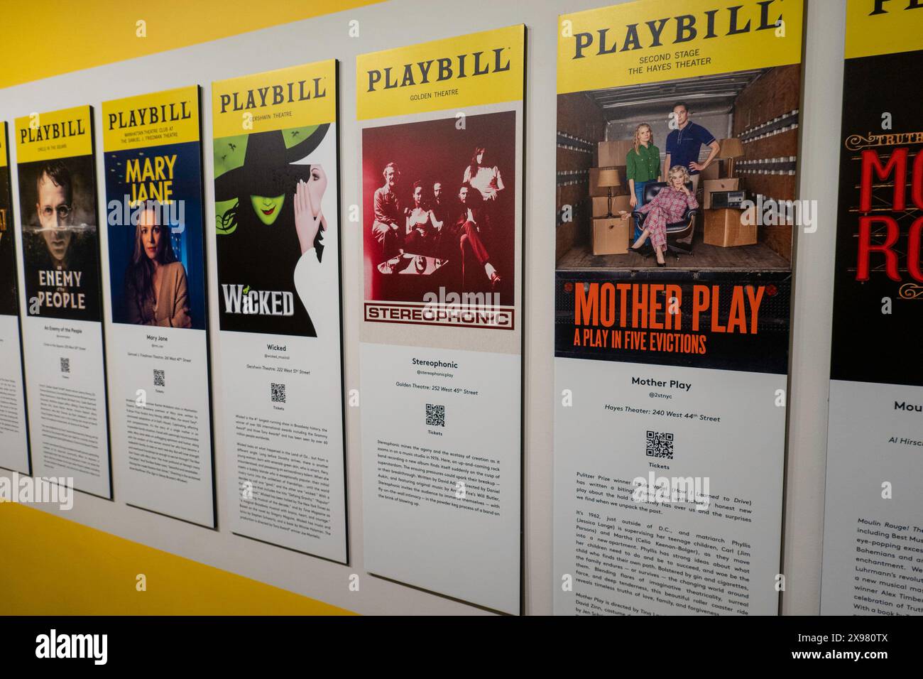 Il Museum of Broadway si trova nel quartiere dei teatri vicino a Times Square, 2024, New York City, Stati Uniti Foto Stock