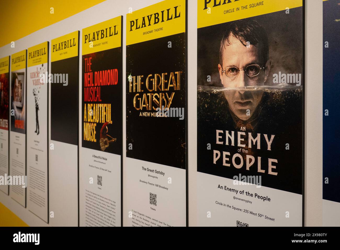 Il Museum of Broadway si trova nel quartiere dei teatri vicino a Times Square, 2024, New York City, Stati Uniti Foto Stock