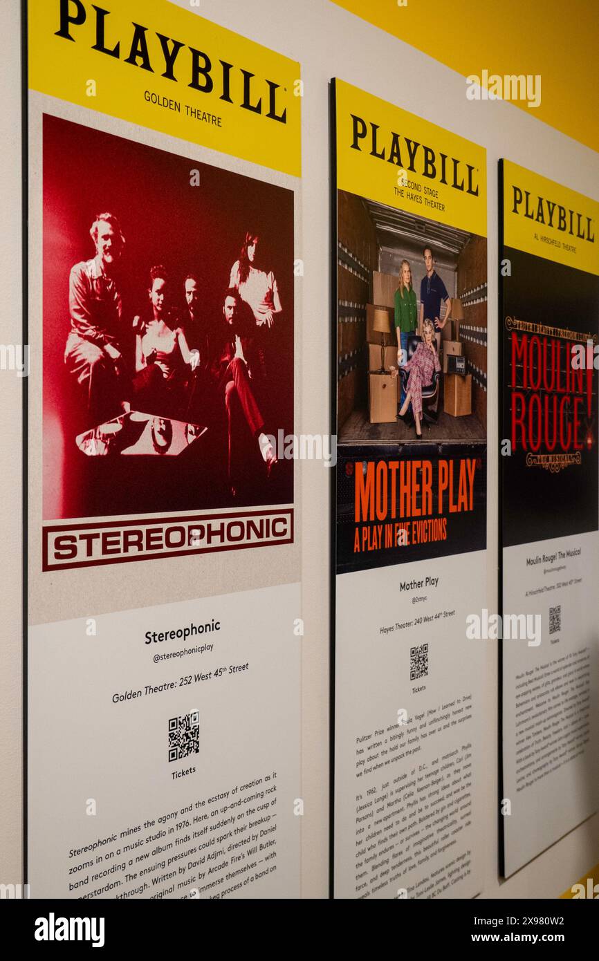 Il Museum of Broadway si trova nel quartiere dei teatri vicino a Times Square, 2024, New York City, Stati Uniti Foto Stock