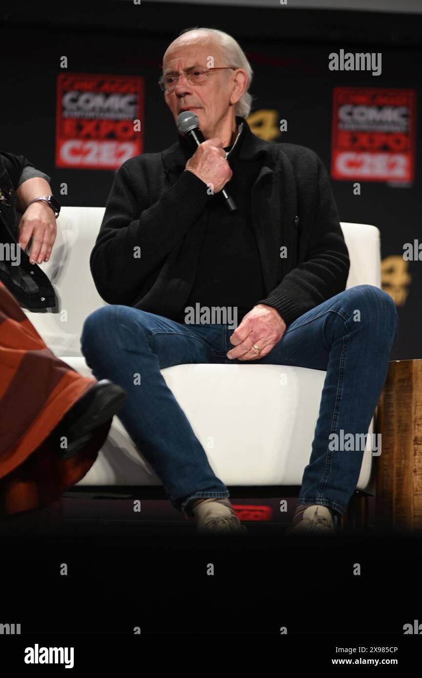 Riflettori puntati su Christopher Lloyd al Chicago Comic & Entertainment Expo 2024 (C2E2) al McCormick Place di Chicago, il, USA con: Christopher Lloyd dove: Chicago, Illinois, Stati Uniti quando: 27 Apr 2024 Credit: Adam Bielawski/WENN.com Foto Stock