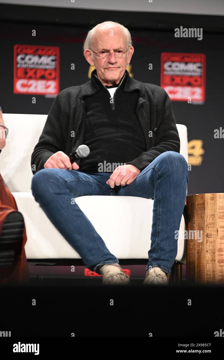 Riflettori puntati su Christopher Lloyd al Chicago Comic & Entertainment Expo 2024 (C2E2) al McCormick Place di Chicago, il, USA con: Christopher Lloyd dove: Chicago, Illinois, Stati Uniti quando: 27 Apr 2024 Credit: Adam Bielawski/WENN.com Foto Stock