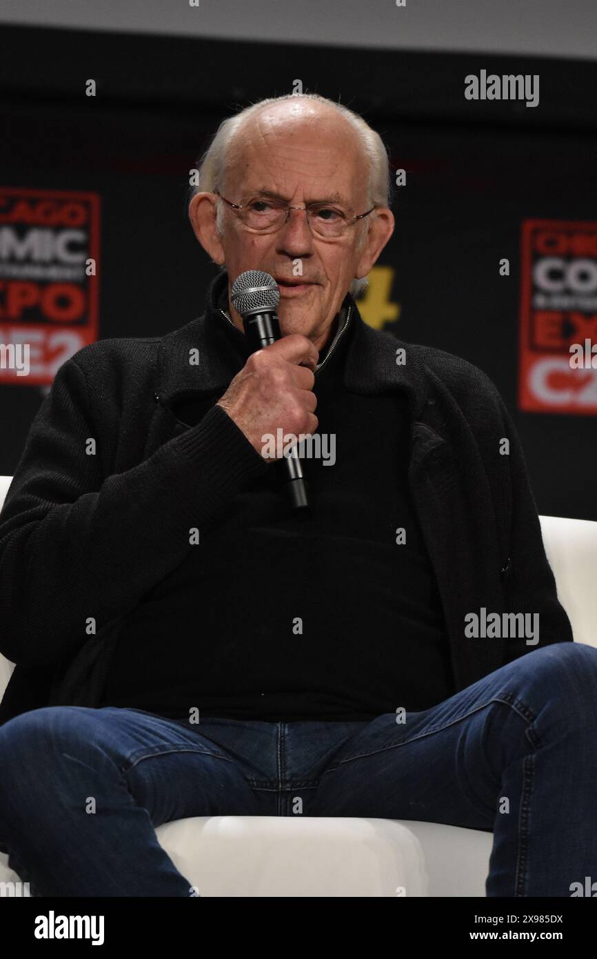 Riflettori puntati su Christopher Lloyd al Chicago Comic & Entertainment Expo 2024 (C2E2) al McCormick Place di Chicago, il, USA con: Christopher Lloyd dove: Chicago, Illinois, Stati Uniti quando: 27 Apr 2024 Credit: Adam Bielawski/WENN.com Foto Stock