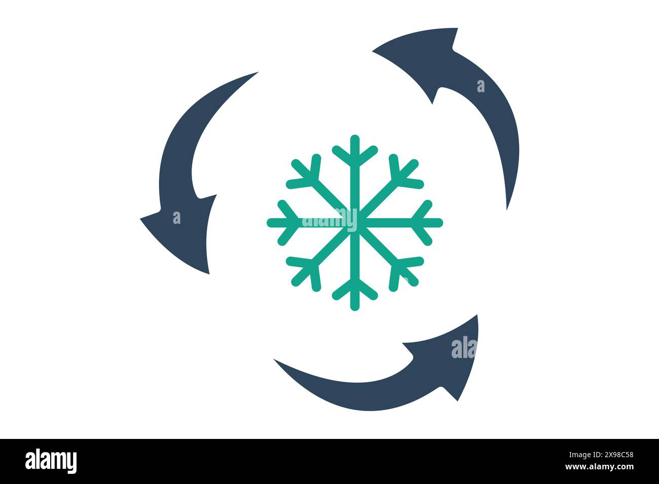 Icona raffreddamento. icona relativa alle utility. stile icona a tinta unita. illustrazione vettoriale degli elementi utilities Illustrazione Vettoriale