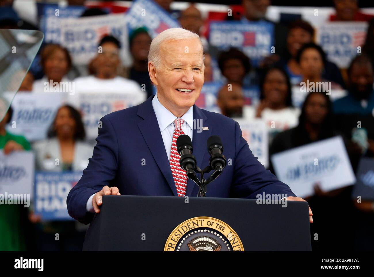 29 maggio 2024, Philadelphia, Pennsylvania, USA: Il presidente Joe Biden ha partecipato a una manifestazione elettorale al Girard College di Philadelphia, Pennsylvania. 29 maggio 2024. (Credit Image: © Photo Image Press via ZUMA Press Wire) SOLO PER USO EDITORIALE! Non per USO commerciale! Foto Stock