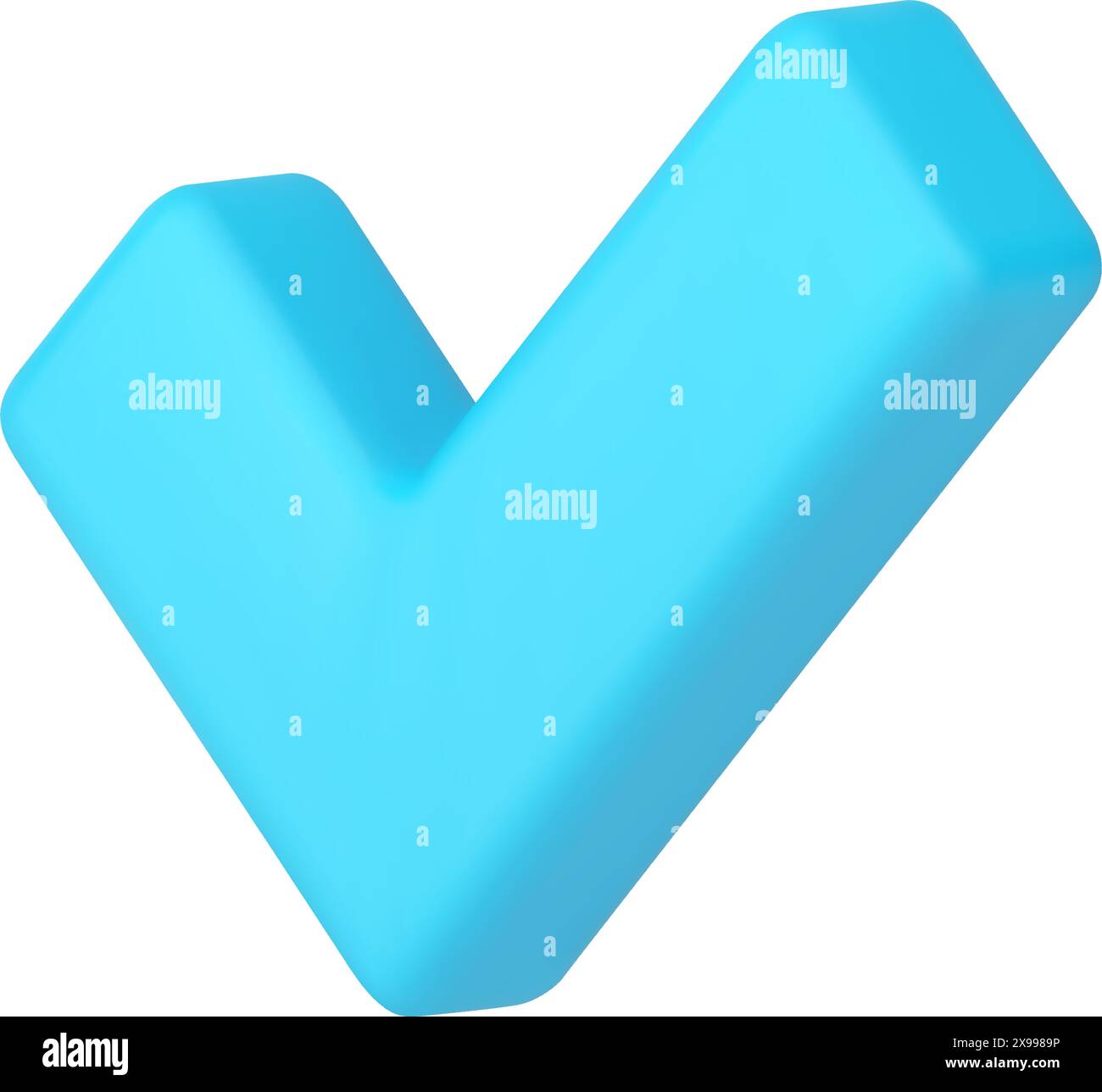 Casella di controllo blu segno di spunta fatto scelta corretta convalida riuscita voto icona 3d illustrazione vettoriale realistica. Selezionare Accetto accettazione risposta approvazione Accetto Illustrazione Vettoriale