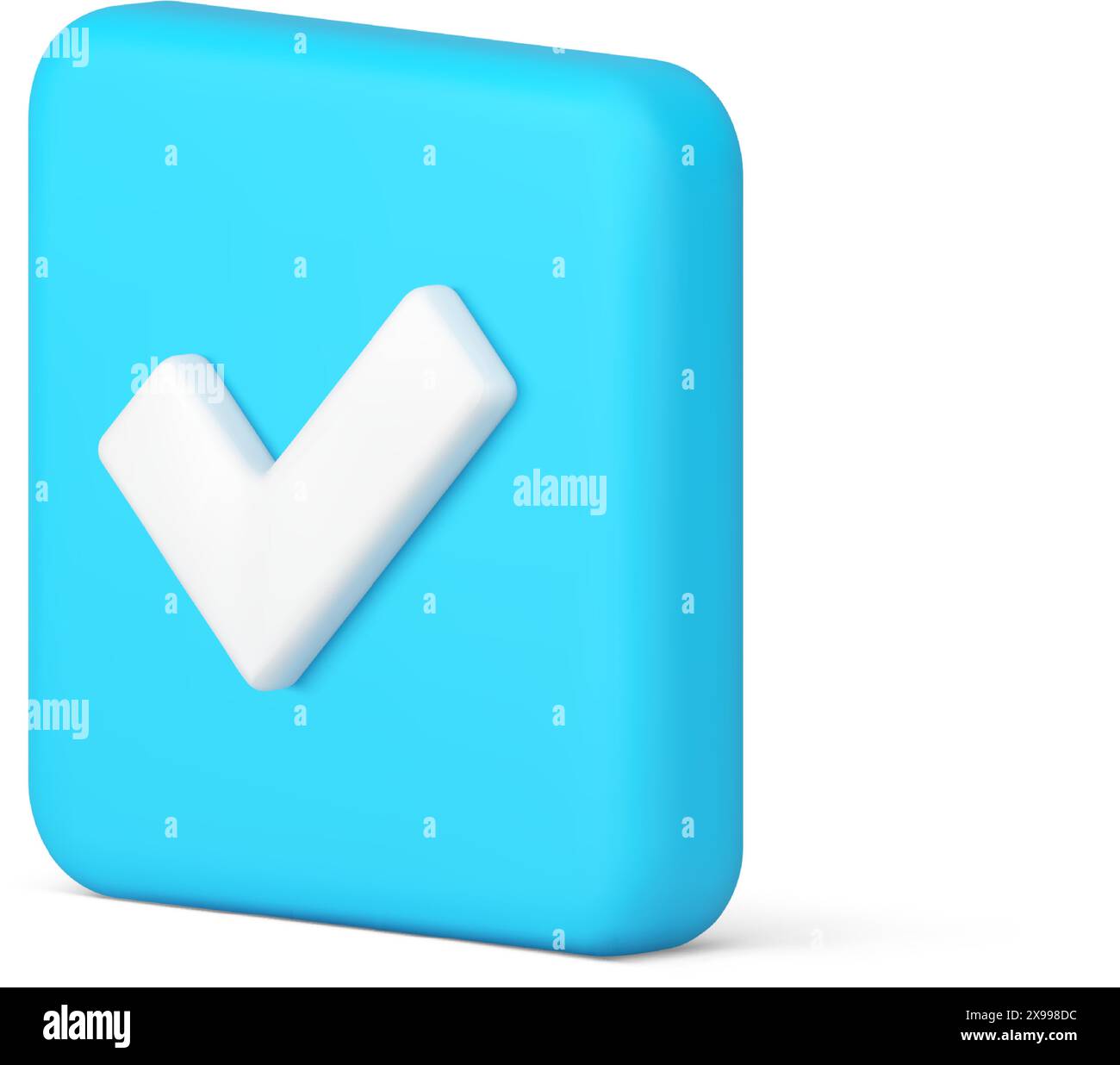 Selezionare Approved Done agreement confirmation pulsante scelta corretta icona 3d illustrazione vettoriale realistica. Selezionare Accetta convalida Scegli successo Illustrazione Vettoriale