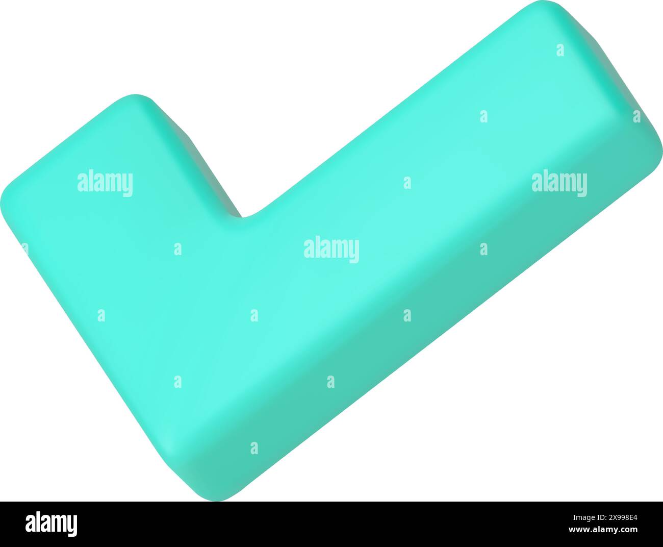 Segno di spunta Green Agreement scelta elenco di controllo accettazione riuscita icona 3d illustrazione vettoriale realistica. Selezionare l'opzione voto buono c Illustrazione Vettoriale