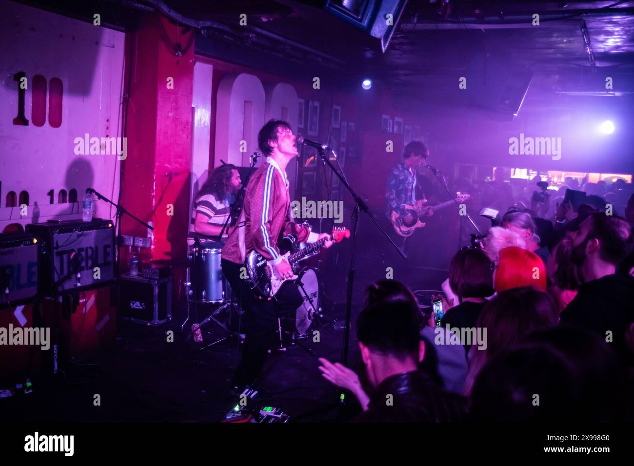 Londra, Regno Unito. 29 maggio 2024. Trampolene è il titolo della vetrina dell'etichetta di Peter Doherty all'iconico 100 Club. Cristina Massei/Alamy notizie in diretta Foto Stock