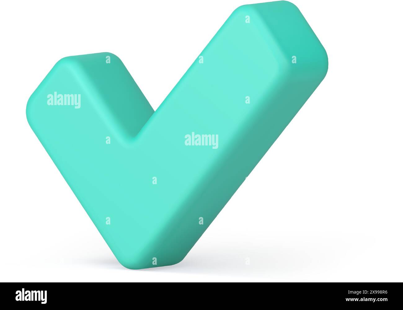 Segno di spunta verde approvato simbolo completato icona isometrica 3d illustrazione vettoriale realistica. Selezionare Correct Right positive voting Approval Confi Illustrazione Vettoriale