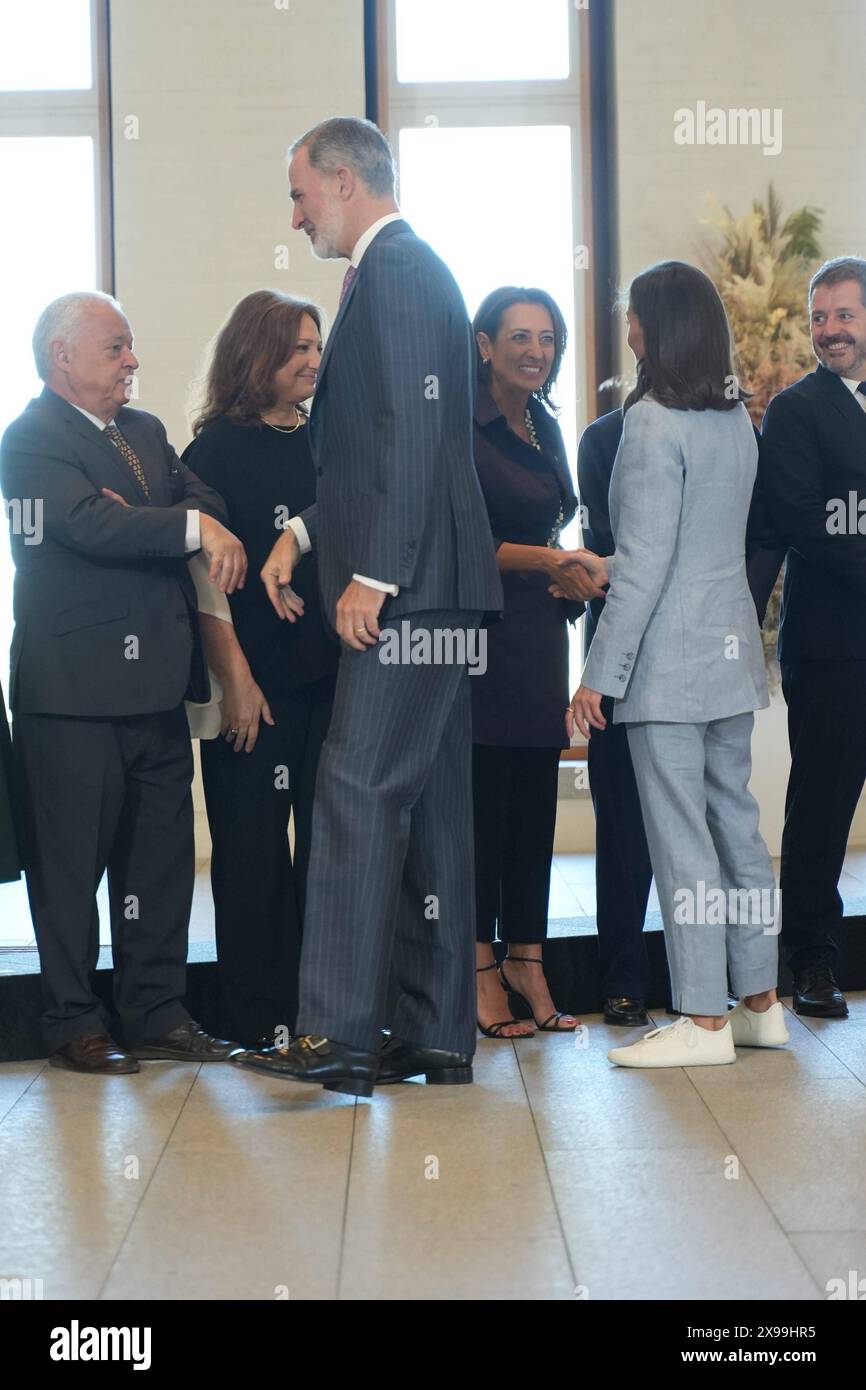 Madrid, Spagna. 30 maggio 2024. Il re spagnolo Felipe vi e la regina Letizia durante la riunione del Consiglio di amministrazione delle gallerie delle collezioni reali di Madrid. 30 maggio 2024 credito: CORDON PRESS/Alamy Live News Foto Stock