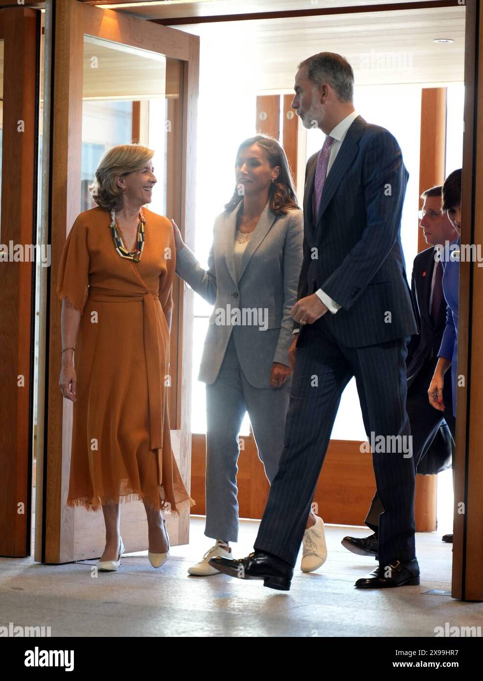 Madrid, Spagna. 30 maggio 2024. Il re spagnolo Felipe vi e la regina Letizia durante la riunione del Consiglio di amministrazione delle gallerie delle collezioni reali di Madrid. 30 maggio 2024 credito: CORDON PRESS/Alamy Live News Foto Stock