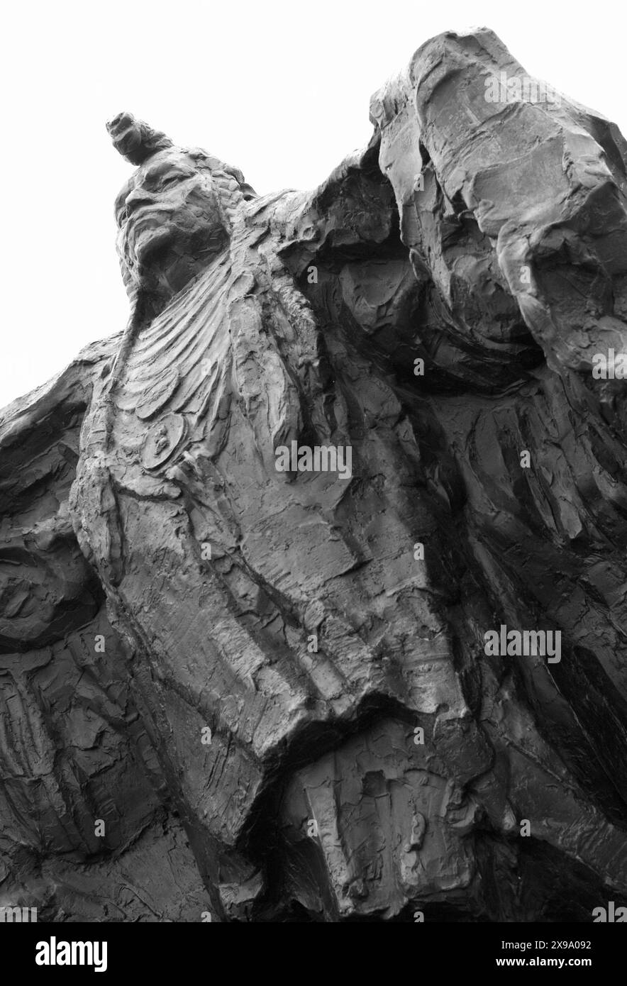 Scultura indiana all'Eiteljorg Museum of American Indians and Western Art di Indianapolis, Indiana, USA. Foto Stock