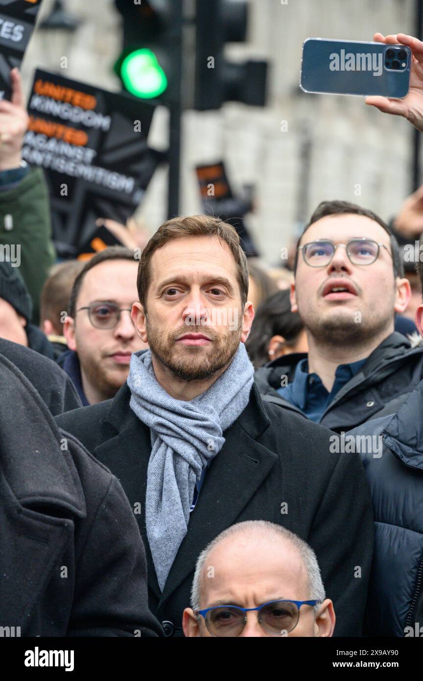 (Portavoce del Ministero degli affari Esteri di Israele) partecipa alla marcia contro l'antisemitismo, Londra, 26 novembre 2023 Foto Stock