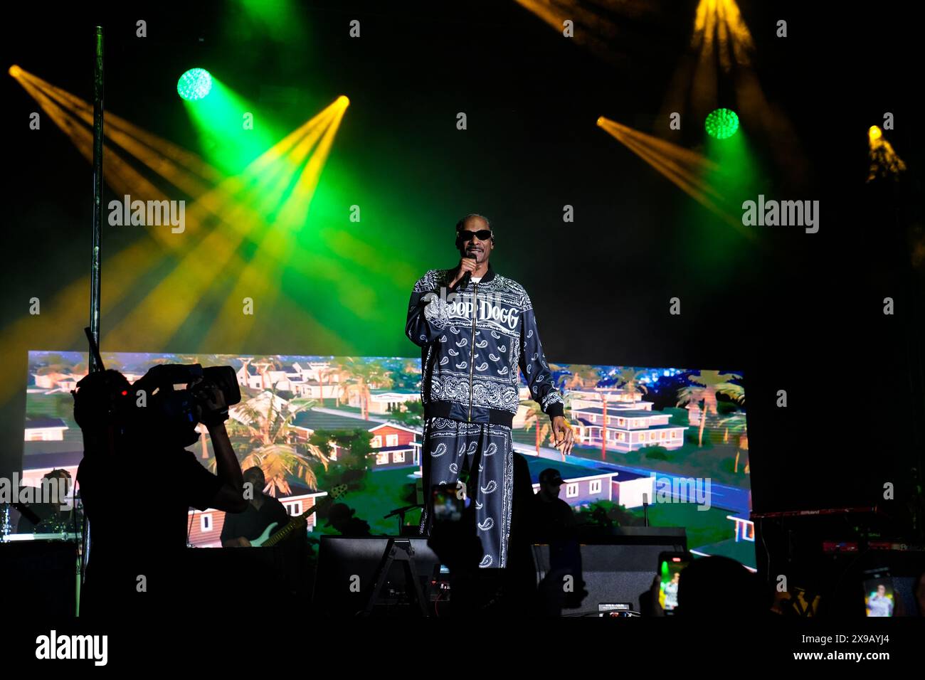 Snoop Dogg Performing Live Foto Stock